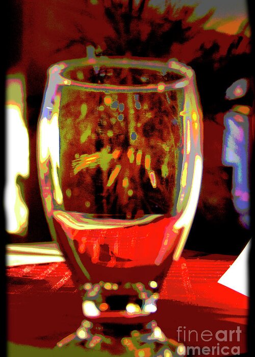 Glass Greeting Card featuring the photograph A Glass Of Cheer by Al Bourassa