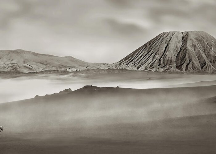 Mountain Greeting Card featuring the photograph A Journey To Bromo by Sebastian Kisworo