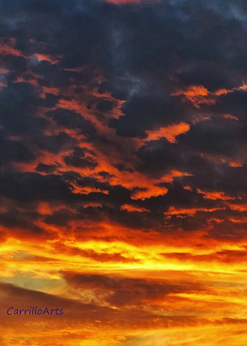 #sunrise # Sky #clouds #sunrise# #sky #sun #clouds #photoof Sunrise Greeting Card featuring the photograph A New Awakening by Ruben Carrillo