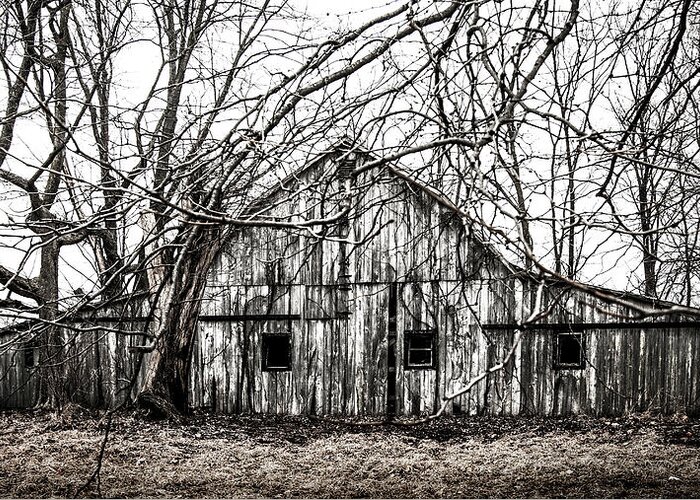 Barn Greeting Card featuring the photograph Abandoned Barn Highway 6 V2 by Michael Arend