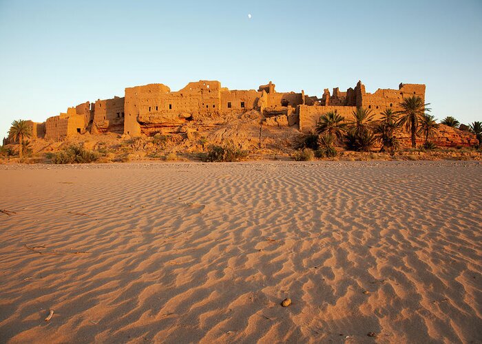 Scenics Greeting Card featuring the photograph Abandoned Kasbah Of Sahli At Sunset by © Santiago Urquijo
