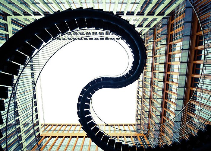 Curve Greeting Card featuring the photograph Abstract Stairs by Lappes