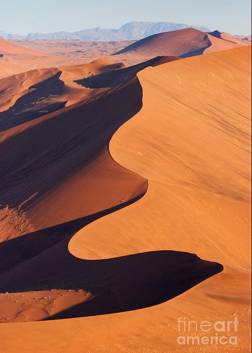 Plane Greeting Card featuring the photograph Aerial View Of The Namib Desert by Orxy