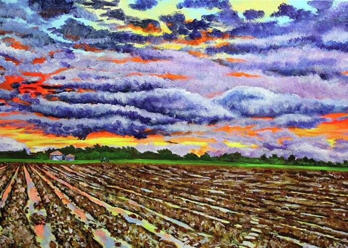 Landscape Greeting Card featuring the painting After The Storm by Karl Wagner