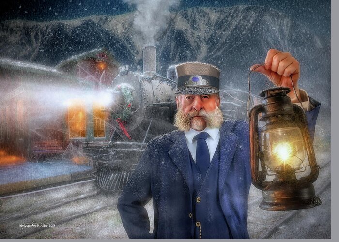 Old Train Station Greeting Card featuring the photograph All Aboard by Aleksander Rotner
