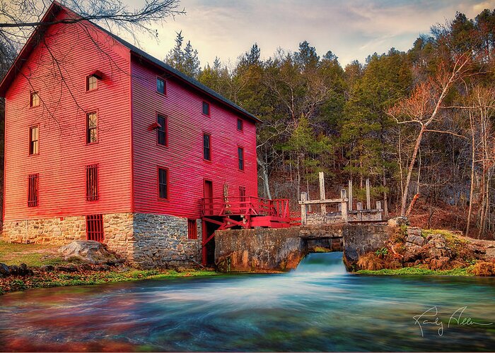 Missouri Mill Greeting Card featuring the photograph Alley Springs Mill by Randall Allen