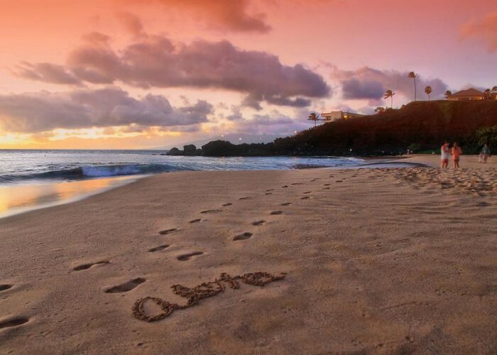 Maui Greeting Card featuring the photograph Aloha Kaanapali Beach by DJ Florek