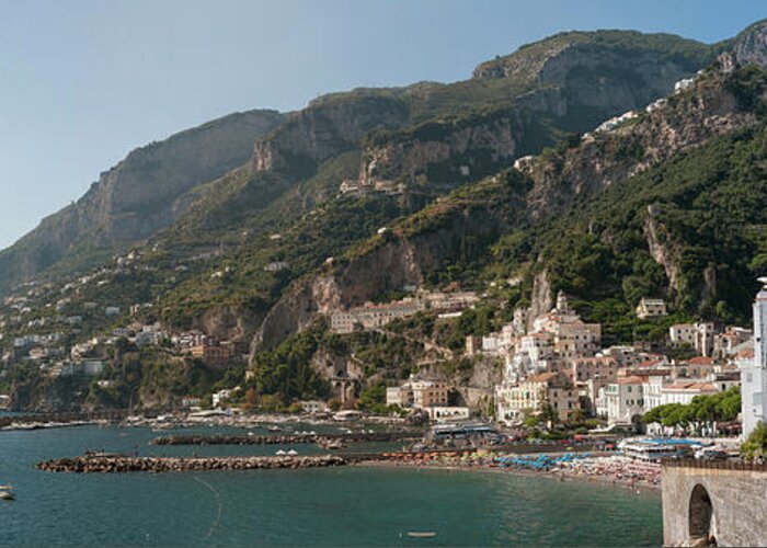 Tranquility Greeting Card featuring the photograph Amalfi On The Gulf Of Salerno by Stuart Mccall