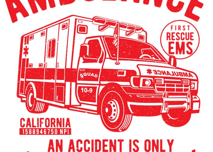 Ambulance Greeting Card featuring the digital art Ambulance by Long Shot