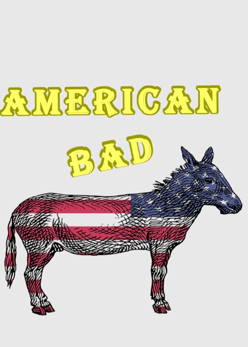 American Greeting Card featuring the digital art American Bad Ass by John Da Graca