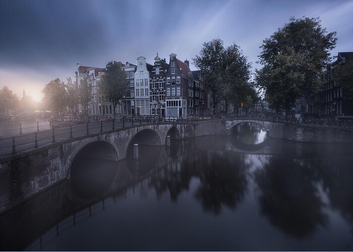 Amsterdam Greeting Card featuring the photograph Amsterdam Morning II by Carlos F. Turienzo