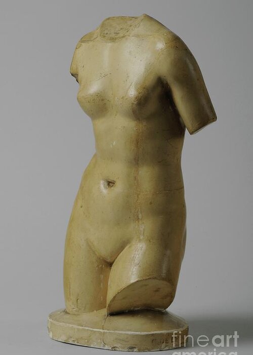 Nakedness Greeting Card featuring the photograph Ancient Female Nude Sculpture Cast From The Antique Plaster by Greek Or Roman