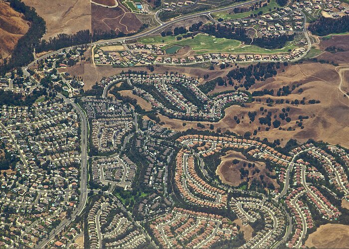 Suburb Greeting Card featuring the photograph Anheim Hills Subdivision by Pastorscott