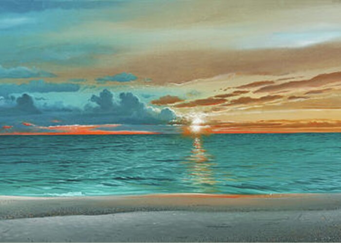 Anna Maria Island Beach Greeting Card featuring the painting Anna Maria Island Beach by Mike Brown