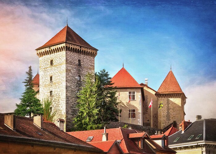 Annecy Greeting Card featuring the photograph Annecy Castle Annecy France by Carol Japp