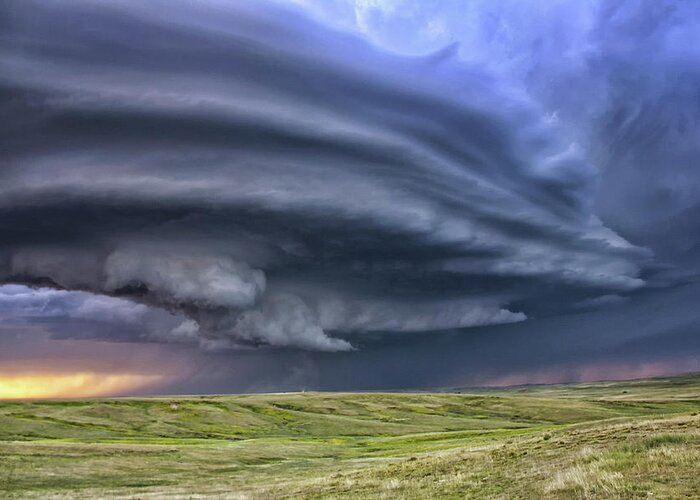 Risk Greeting Card featuring the photograph Anticyclonic Supercell Thunderstorm by Jason Persoff Stormdoctor