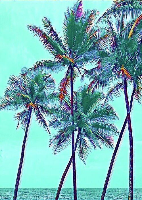  #flowersofaloha #flowers # Flowerpower #aloha #hawaii #aloha #puna #pahoa #thebigisland #aquablueanuralihs #aquablue Greeting Card featuring the photograph Aqua Blue Anue Aloha by Joalene Young