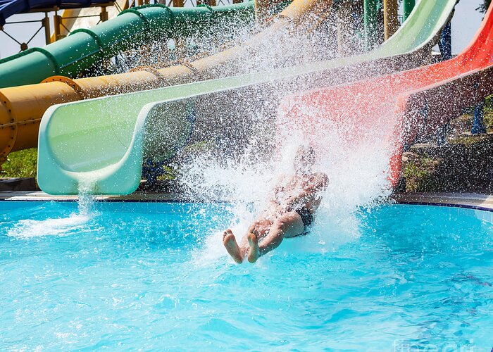 Play Greeting Card featuring the photograph Aquapark by Galyna Andrushko
