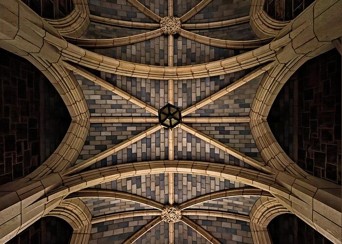 Berry College Greeting Card featuring the photograph Arched Ceiling Detail by Doug Sturgess