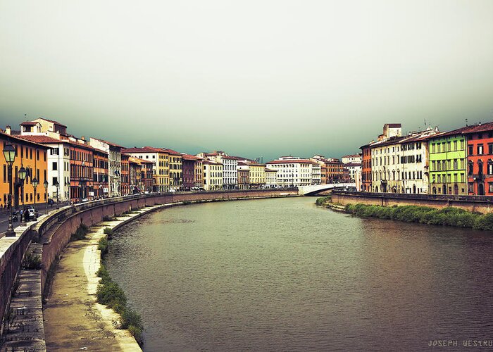 Pisa Greeting Card featuring the photograph Arno by Joseph Westrupp