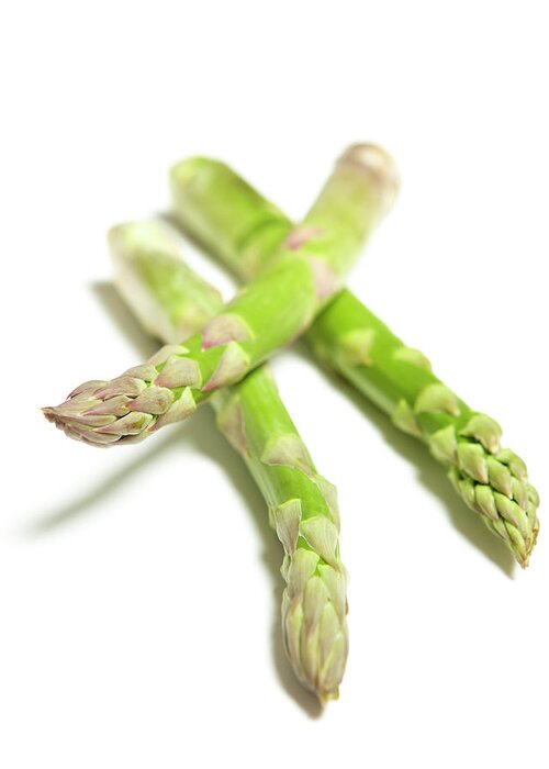White Background Greeting Card featuring the photograph Asparagus by Jonathan Paciullo