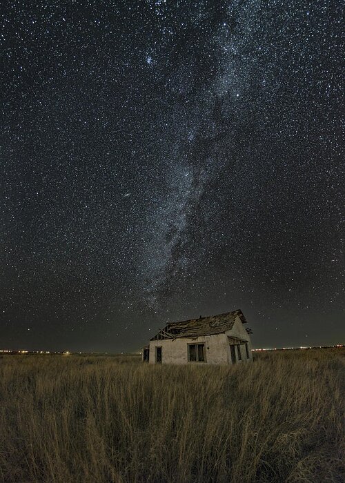 Milky Way Greeting Card featuring the photograph At the End of the Galaxy by James Clinich