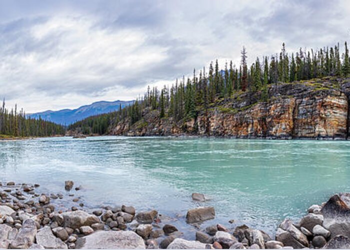Photography Greeting Card featuring the photograph Athabasca River Panorama by Alma Danison