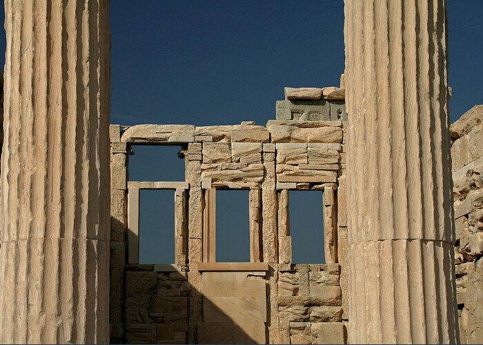 Temple Greeting Card featuring the photograph Athens, Greece - Temple of Athena by Richard Krebs