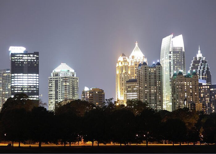 Atlanta Greeting Card featuring the photograph Atlanta Skyline by Denistangneyjr