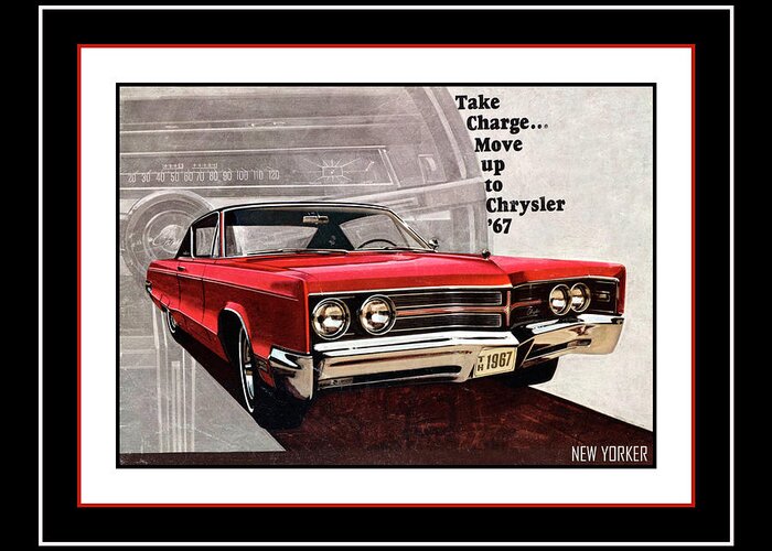 1967 Chrysler Greeting Card featuring the photograph Automotive Art 279 by Andrew Fare