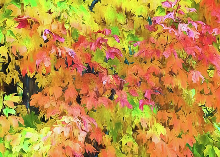Foliage Greeting Card featuring the photograph Autumn Abstract by Cathy Kovarik