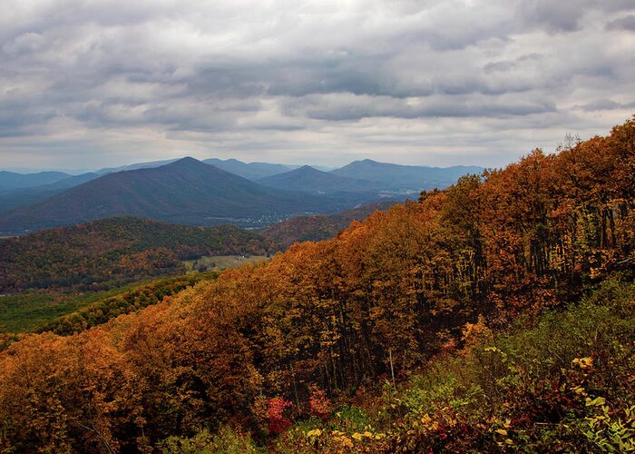Blue Ridge Greeting Card featuring the photograph Autumn on the Blue Ridge Parkway by Norma Brandsberg