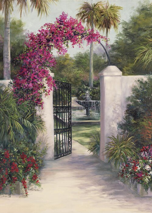Gate Greeting Card featuring the painting Away From It All by Lynne Pittard