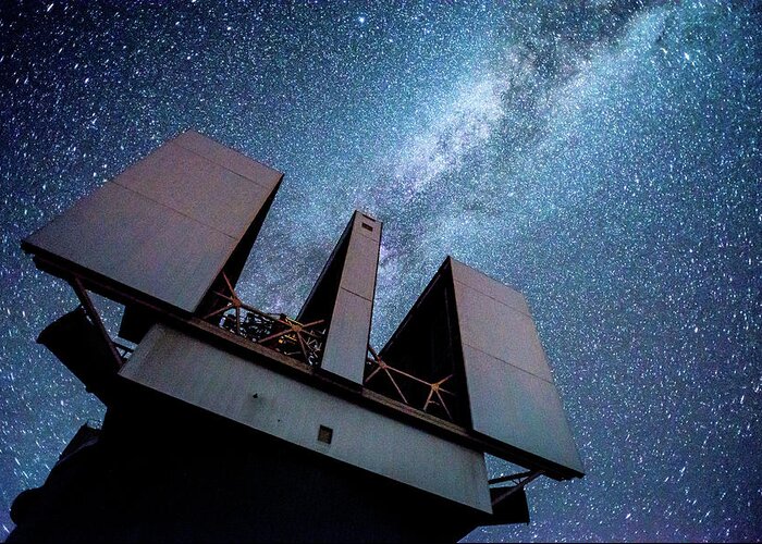 Telescope Greeting Card featuring the photograph Backlit by the Milky Way by Ryan Ketterer