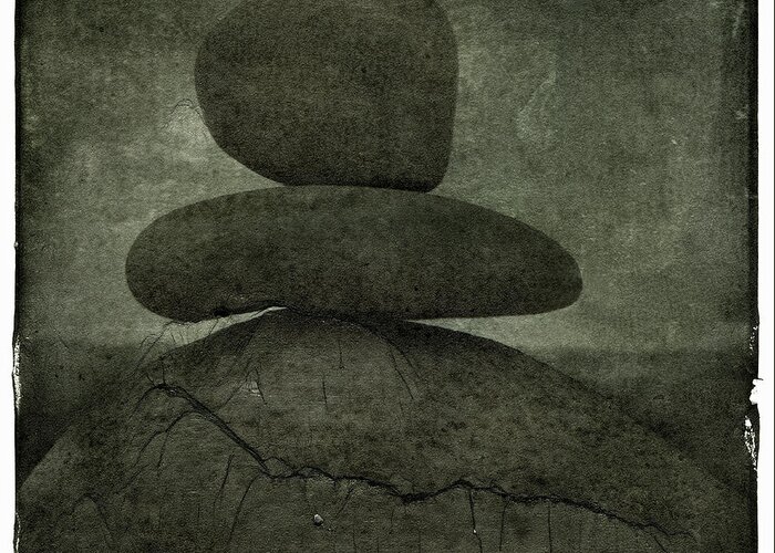 Transfer Print Greeting Card featuring the photograph Balanced Stones by John Grant