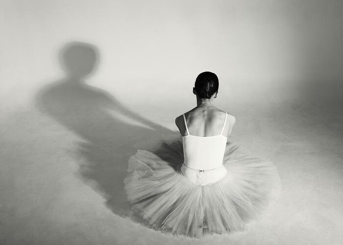 Ballet Dancer Greeting Card featuring the photograph Ballet Dancer In Tutu by Lambada