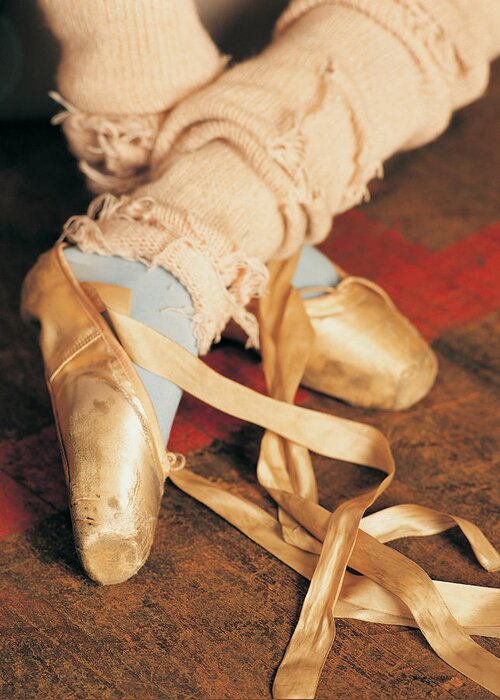 Ballet Dancer Greeting Card featuring the photograph Ballet Slippers by Photodisc