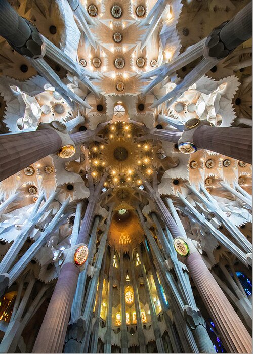 Architecture Greeting Card featuring the photograph Basiiica de la La Sagrada Familia, Barcelona, Spain by Venetia Featherstone-Witty