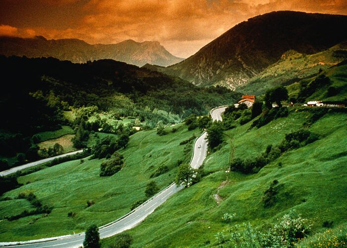 Scenics Greeting Card featuring the photograph Basque Country Landscape by Doug Menuez / Forrester Images