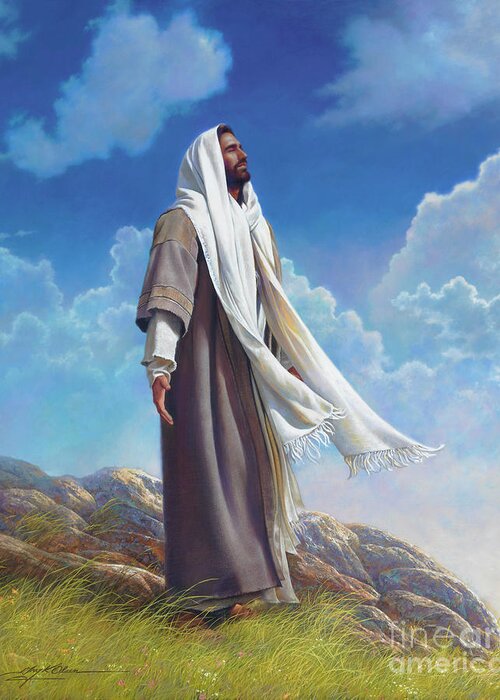 Jesus Greeting Card featuring the painting Be Still by Greg Olsen