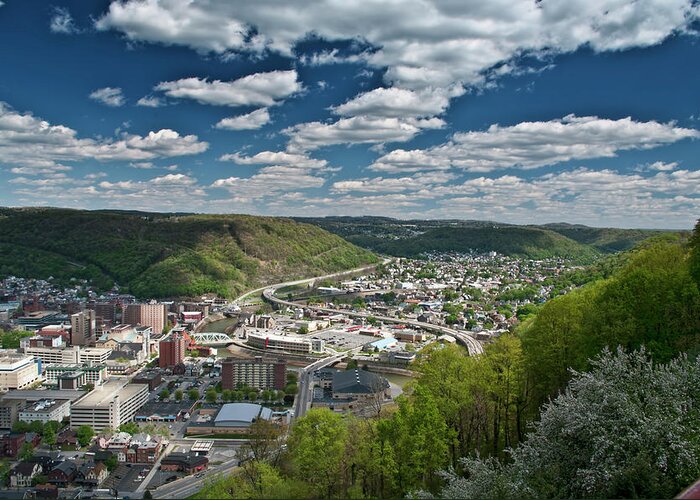Johnstown Incline Plane Greeting Card featuring the photograph Beautiful Day in Johnstown Pa by Arttography LLC