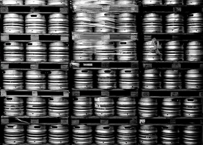 Pallet Greeting Card featuring the photograph Beer Kegs by Karl Borg