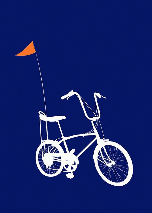 Cool Attitude Greeting Card featuring the digital art Bicycle With Banana Seat And Flag by Chad Baker