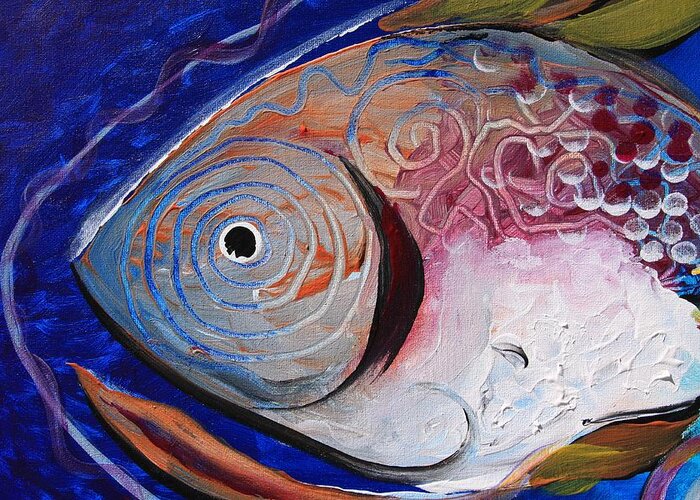 Fish Greeting Card featuring the painting Big Fish by J Vincent Scarpace