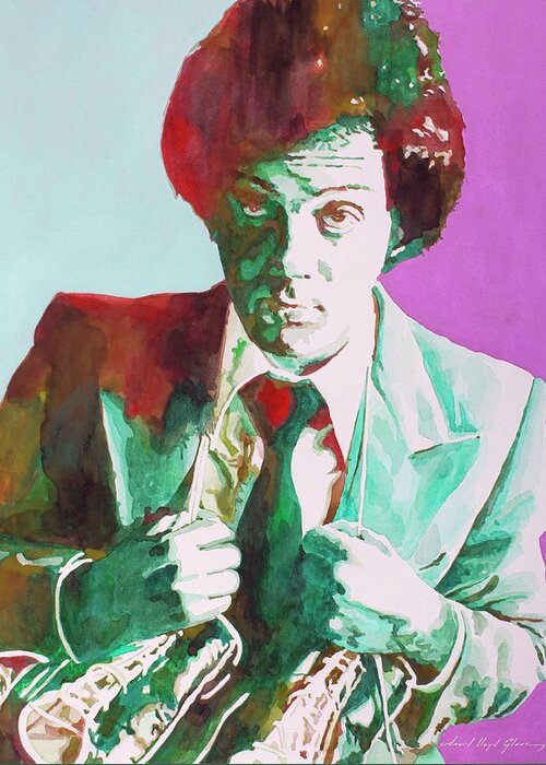 Billy Joel Greeting Card featuring the painting Billy Joel by David Lloyd Glover
