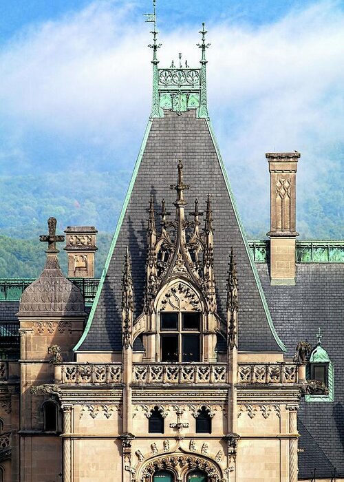 Biltmore Estate Greeting Card featuring the photograph Biltmore Architectural Detail by Carol Montoya