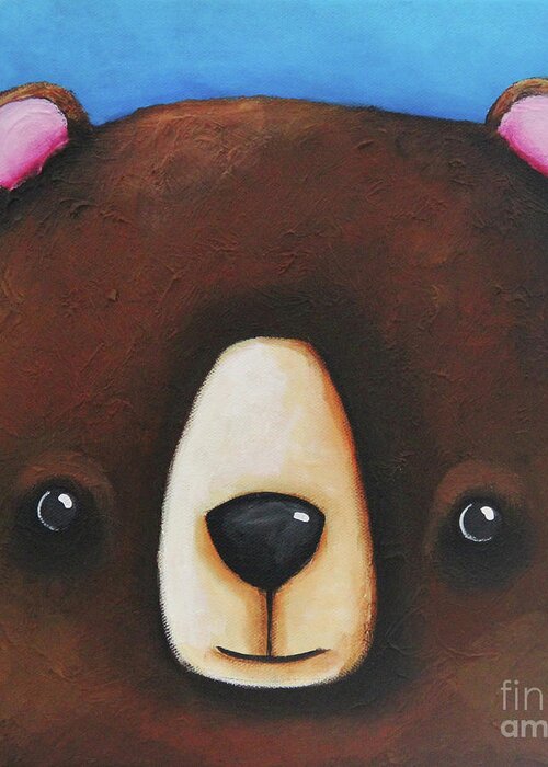 Bear Greeting Card featuring the painting Black bear by Lucia Stewart