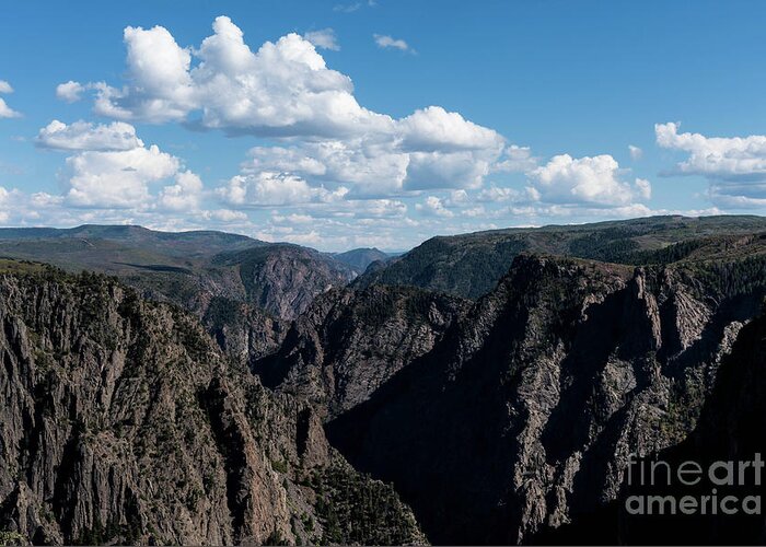 Black Canyon Greeting Card featuring the photograph Black Canyon of the Gunnison by Jeff Hubbard