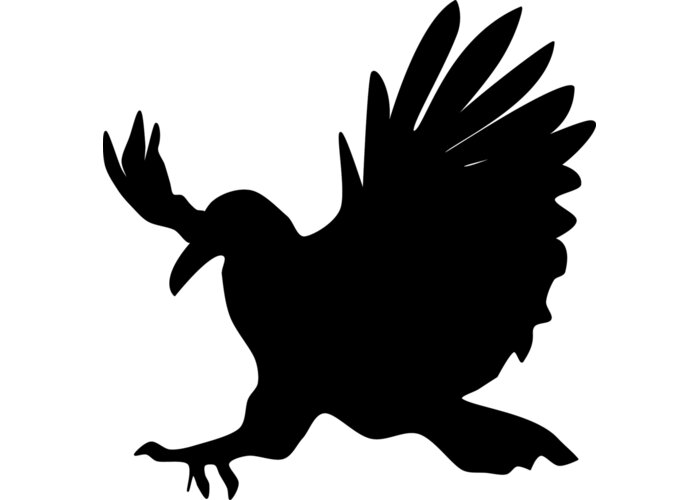 Crow Greeting Card featuring the digital art Black Crow by Patricia Piotrak