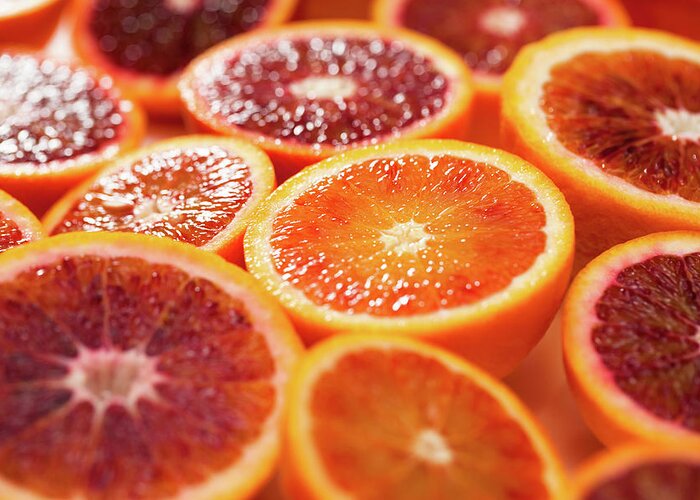 Orange Color Greeting Card featuring the photograph Blood Oranges by Dimitris66